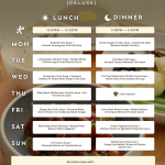 Confinement Meal Menu (Week 1 - Deluxe)