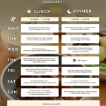 Confinement Meal Menu (Week 2 - Deluxe)